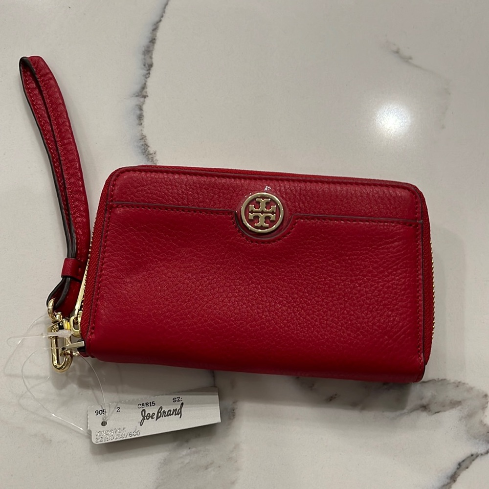 Tory Burch red wrist wallet